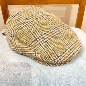 New Porelle Highgrove Flat Newsboy Cap Hat Wool Waterproof Prince of Wales Check